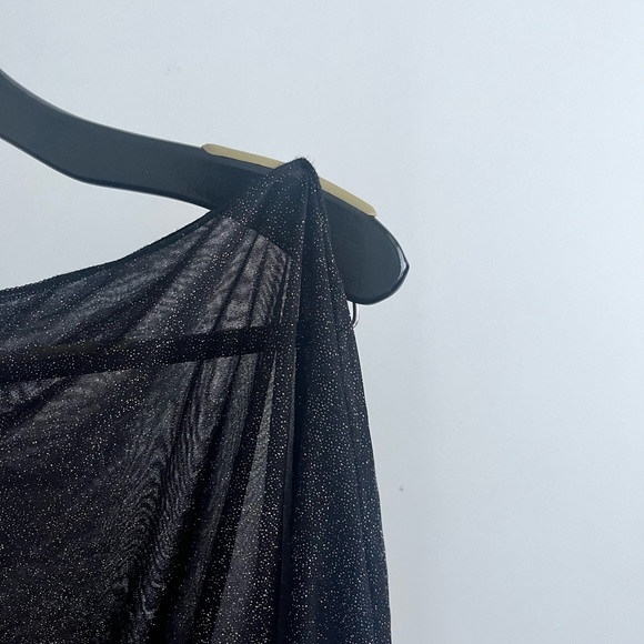 UP UNIT U.S.A. Black Dolman Shimmer Top - Picture 4 of 9